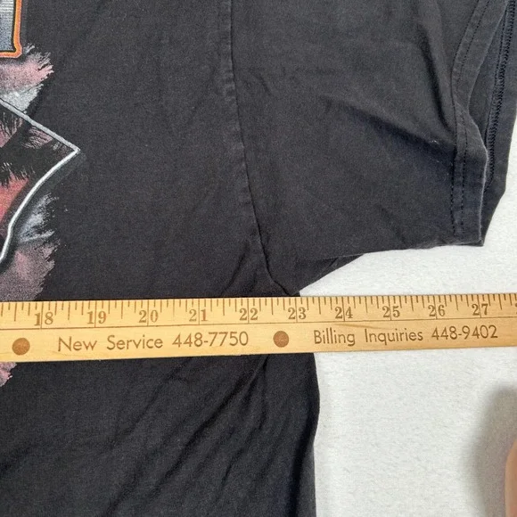 Vtg 2000 Harley-Davidson Myrtle Beach SC Pocket T-Shirt Black Mens XL - Picture 4 of 6